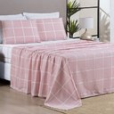 Ver imagem 1 de Jogo de Lençol Casal Square 4 Peças Rosa