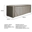 Ver imagem 3 de Kit Cabeceira E Calçadeira Baú Casal 140cm Linho Bege