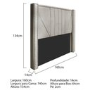 Ver imagem 4 de Kit Cabeceira E Calçadeira Baú Casal 140cm Linho Bege