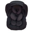 Ver imagem 4 de Capa para Bebê Conforto + Capota/ Protetor de Sol + Protetor de Cinto + Apoio de Corpo - Preto Liso: