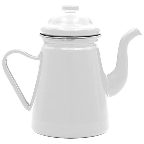 Chaleira Revestida Ferro Esmaltado Branco 1000ml Mimo Style Ebu11bc