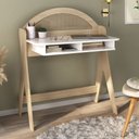Ver imagem 2 de Mesa Escrivaninha Penteadeira Cecília Orgânica 90cm 100%mdf com Nicho Integrado - Abmaza