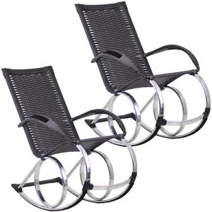 Conjunto de Cadeiras de Balanço Varanda Área Edícula Jardim Churrasco Trama Original