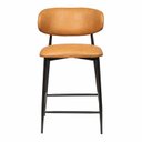 Ver imagem 6 de Banqueta para Bancada e Cozinha Estilo Industrial Metal Navy Preto/Corino Caramelo