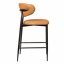 Ver imagem 7 de Banqueta para Bancada e Cozinha Estilo Industrial Metal Navy Preto/Corino Caramelo