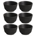 Ver imagem 1 de Kit 6 Ramequins 170ml Cerâmica Preto Matte 9x5cm Porto Brasil Molheira Shoyu Restaurante Japonês