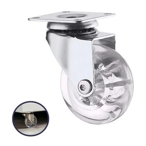 Rodízio de Silicone Giratório S/ Trava 50mm Metalnox 4 Unidades