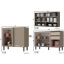 Ver imagem 4 de Cozinha Modulada Completa Connect 12 Peças (5 Armários + 3 Balcões + 1 Paneleiro + 3 Complementos
