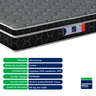 Cama + Box Baú Solteiro Bege Colchão Resistente 18cm D33 Comfort Prime 78x188 - 2
