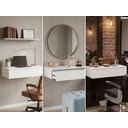 Ver imagem 3 de Penteadeira Gaveta Suspensa 80cm MDF com Gaveta Trilho Telescópico Mesa Maquiagem Camarin - Branco