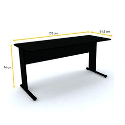 MESA P/ ESCRITÓRIO 152X61 PANDIN MAXXI - PRETO MX150 - 2