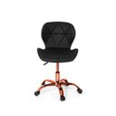 Ver imagem 4 de Cadeira Office Eiffel Slim Base Giratória Preta - Rosé