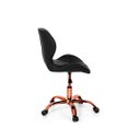 Ver imagem 3 de Cadeira Office Eiffel Slim Base Giratória Preta - Rosé