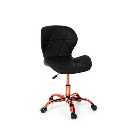 Cadeira Office Eiffel Slim Base Giratória Preta - Rosé