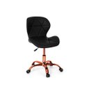 Ver imagem 1 de Cadeira Office Eiffel Slim Base Giratória Preta - Rosé