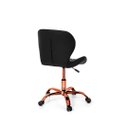 Ver imagem 2 de Cadeira Office Eiffel Slim Base Giratória Preta - Rosé