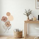 Ver imagem 1 de Adesivo Floral Boho Marrom Estilo Nórdico 50x90 Minimalista Abstrato
