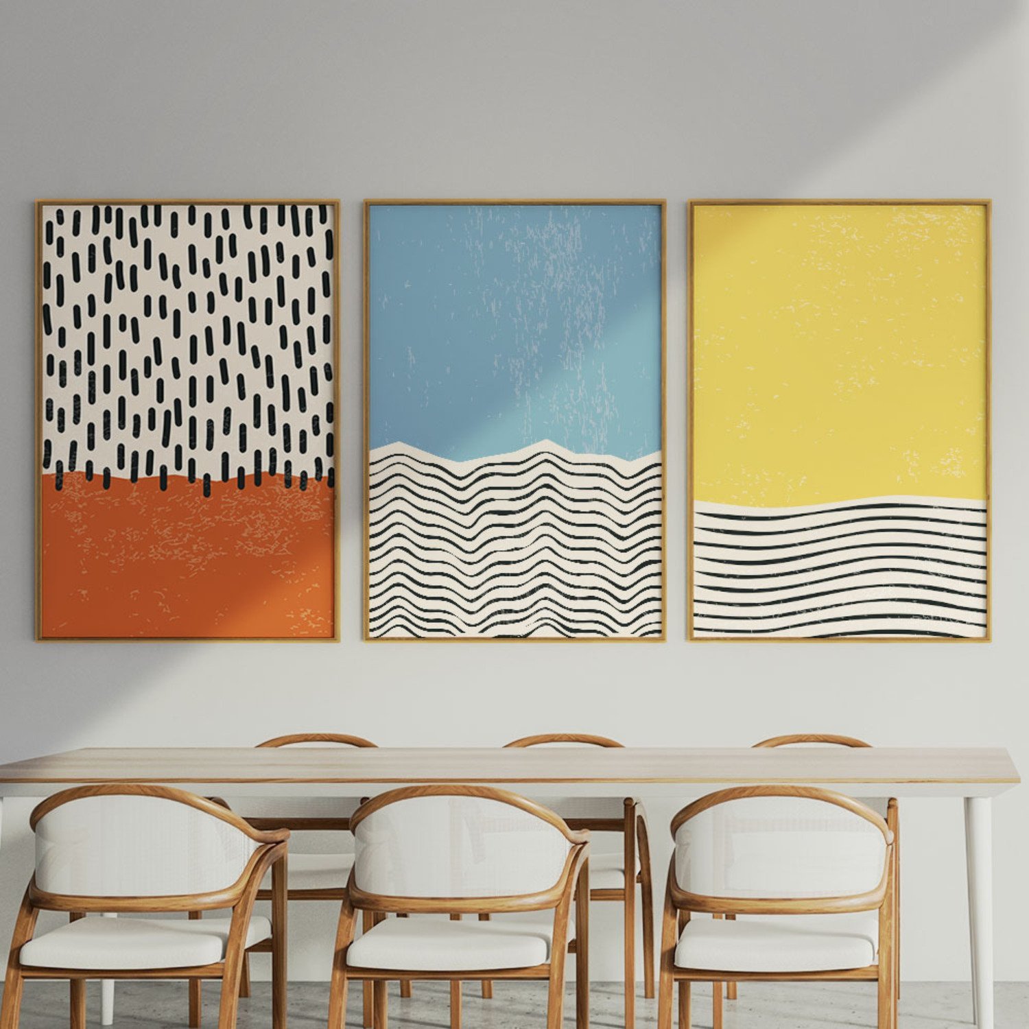 Quadro Decorativo 3 Telas Abstrato Vii Diversos Tamanhos - 2