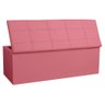 Kit Painel e Calçadeira Baú Queen 1,60m Roma Suede Rosa - Pallazio - 4