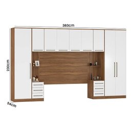 Quarto Modulado Casal Irlanda Composição 8 Amêndola/Branco - Demartêz - 4