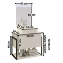 Ver imagem 2 de Kit Gabinete Banheiro Completo Industrial Tech 60cm Branco - Cuba Branca