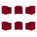 Ver imagem 1 de Kit 6 Poltronas Decorativas Tilla Consultório Recepção Sala Cor:Vermelho