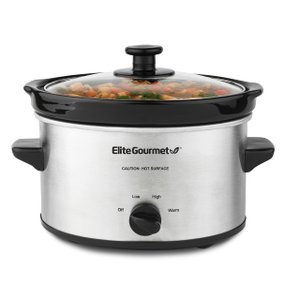 Elite Gourmet Mst-275xs Slow Cooker Oval 2qt Aço Inoxidável