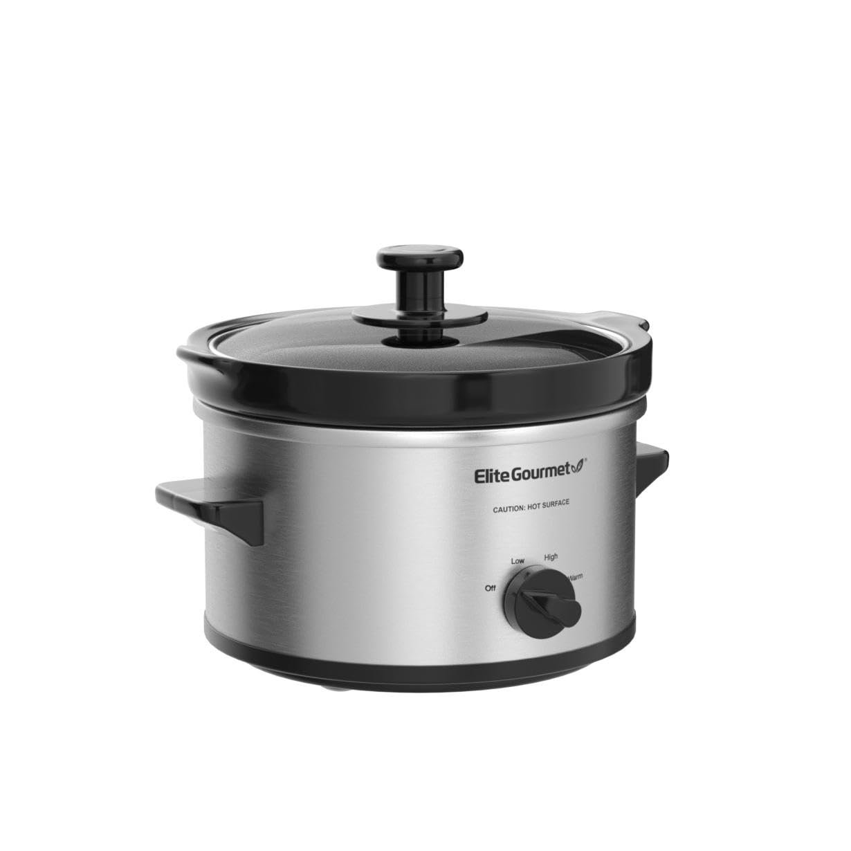 Elite Gourmet Mst-275xs Slow Cooker Oval 2qt Aço Inoxidável - 4