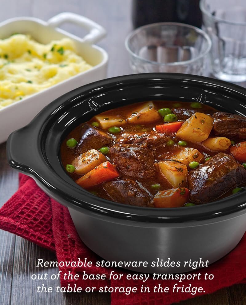 Elite Gourmet Mst-275xs Slow Cooker Oval 2qt Aço Inoxidável - 7