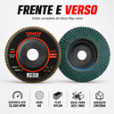 Ver imagem 3 de Kit 5 Disco Flap 4.1/2" (G40) Premium - Tubarão