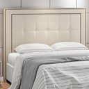 Ver imagem 2 de Cabeceira Cama Box Queen 160 Cm P05 Atenas Corino Branco - Lyam Decor
