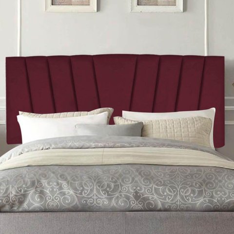 Painel Estofada Bélgica 100cm Solteiro para Cama Box Quarto Suede Bordô - Gat Magazine