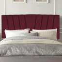 Ver imagem 1 de Painel Estofada Bélgica 100cm Solteiro para Cama Box Quarto Suede Bordô - Gat Magazine