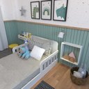 Ver imagem 5 de Cama Infantil Montessoriana Solteiro New Cori Branco/Cinza Cristal