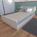 Ver imagem 2 de Cama Infantil Montessoriana Solteiro New Cori Branco/Cinza Cristal