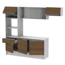 Ver imagem 3 de Armário de Cozinha Completa 240cm Branco/Rustic Topazio Madesa 01