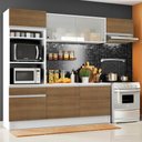Ver imagem 1 de Armário de Cozinha Completa 240cm Branco/Rustic Topazio Madesa 01