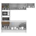 Ver imagem 4 de Armário de Cozinha Completa 240cm Branco/Rustic Topazio Madesa 01