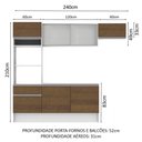 Ver imagem 5 de Armário de Cozinha Completa 240cm Branco/Rustic Topazio Madesa 01