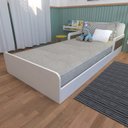 Ver imagem 4 de Cama Infantil Montessoriana Solteiro New Cori Branco/Carvalho Mel