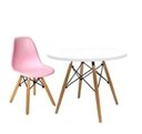 Ver imagem 2 de Kit Mesa Infantil Eames Branca 60cm + 1 Cadeira Rosa