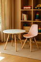 Ver imagem 1 de Kit Mesa Infantil Eames Branca 60cm + 1 Cadeira Rosa