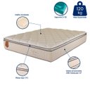 Ver imagem 4 de Colchão Casal Prorelax 138x188x28 Bali Molas Ensacadas Pillow Top Turn Free - Bege