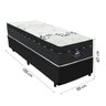 Cama Box Baú Solteiro Molas Ensacadas Miami 88x188x73cm Branco/Preto - Suporta até 120kg por - 4