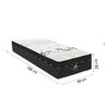 Cama Box Baú Solteiro Molas Ensacadas Miami 88x188x73cm Branco/Preto - Suporta até 120kg por - 5