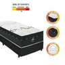 Cama Box Baú Solteiro Molas Ensacadas Miami 88x188x73cm Branco/Preto - Suporta até 120kg por - 6