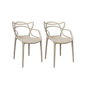 Kit 02 Cadeira Allegra Bege Rivatti