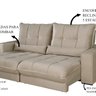 Sofá Retrátil e Reclinável Thor - Molas Ensacadas 2.50 Mts - 4