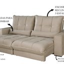 Ver imagem 4 de Sofá Retrátil e Reclinável Thor - Molas Ensacadas 2.50 Mts Bege Castor