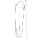 Ver imagem 5 de Kit 03 Pés de Ferro Aço Hairpin Legs 45 Cm Preto A01 Sofá Móveis Mesa - Inoviza